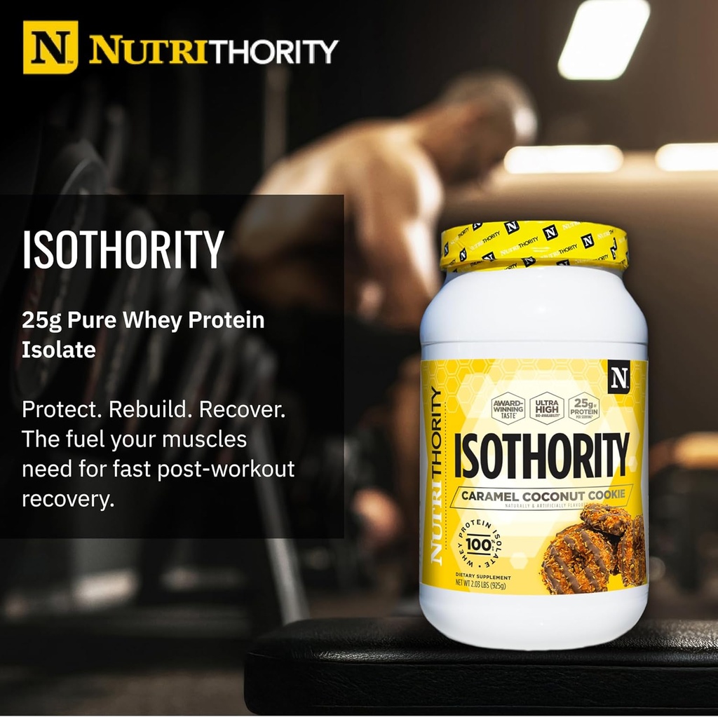 Nutrithority Isothority Whey Protein Isolate, Churro, 2 lb - Ultra Absorbable Branched Chain Amino Acids (BCAA) Powder with 25g Protein Per Serving, Low Carb - Build Muscle & Accelerate Recovery 3
