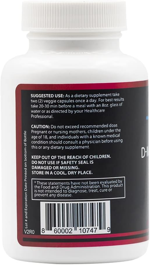 D-Mannose with Cranberry, Dandelion & Hibiscus Extract - Aids in Bladder, Urinary Tract Support, Flush Impurities - Ultra Absorption Gluten Free & Non GMO | 60 Capsules 4