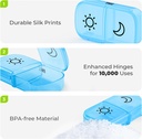 AUVON Weekly Pill Organizer 2 Times a Day with PU Leather Bag, Travel AM PM Pill Box 7 Day with One-Side Large Opening Design for Easy Filling, Portable Pill Case for Vitamins, Medication, Supplements 6