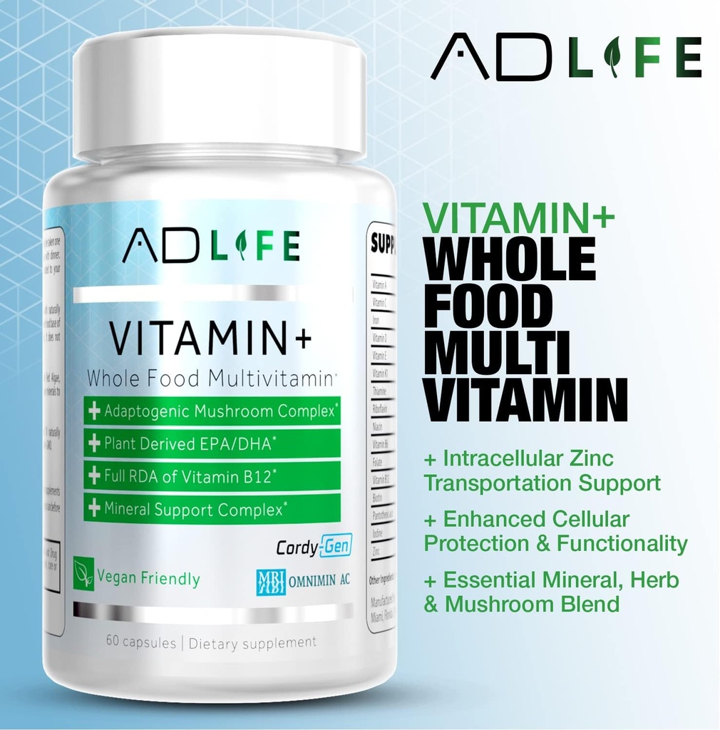 Project AD Vitamin+ Multimineral Multivitamin Supplement Complete Antioxidant, Energy & Immune Support. (60 Servings) 4