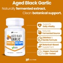 Healthfare Aged Black Garlic Supplement Pills | 2000mg Equivalent | 2 Bottles, 180 Vegan Capsules | Fermented Odorless Garlic Extract | Non-GMO, Gluten-Free | Made in USA 3