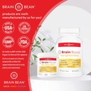 Brain Boost Capsules | with Curcumin, Cordyceps, Hericium, Ceylon Cinnamon, Purified Shilajit, and Ashwagandha | 30 Servings 6