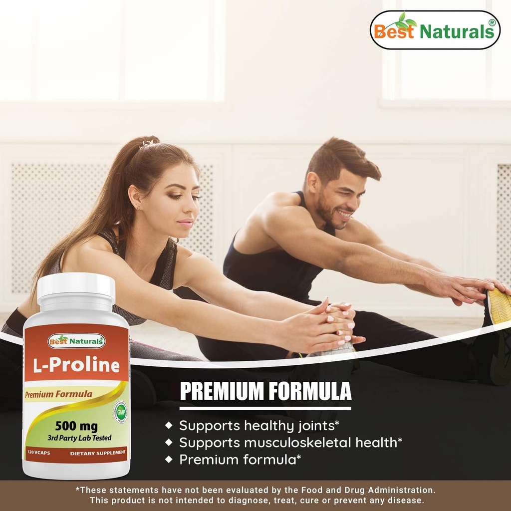 Best Naturals L-Lysine 500 mg & L-proline 500 mg 6