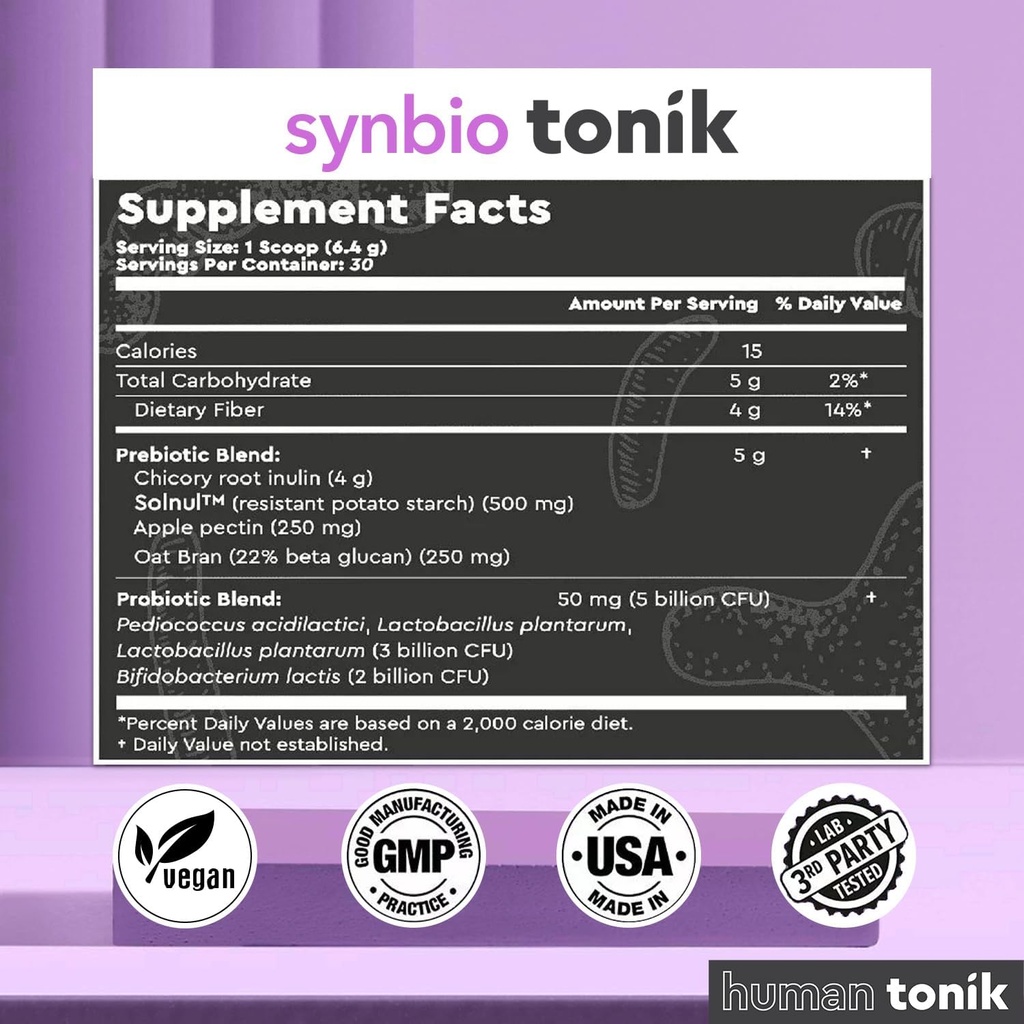 Synbio Tonik Prebiotics and Probiotics Powder | Berry Lemonade | Probiotics for Digestive Health | Daily Supplement | Improve Digestion and Bowel Motions | Boost Energy and Clarity | 5