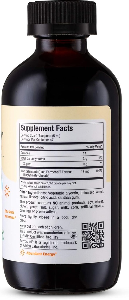 Maxi Health Liquid Iron, Natural Fruit Punch, 8 Fl Oz 3