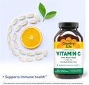 Country Life Time Release Vitamin C with Rose Hips, Supports Immune Health, 1,000mg, 250 Tablets, Certified Gluten Free, Certified Vegan 5