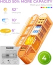 Odaro Weekly Pill Organizer 4 Times a Day, Daily Pill Box 7 Day, Large Travel Pill Case with 28 Compartment to Hold Medicine, Vitamin and Supplement - Purple Case 4