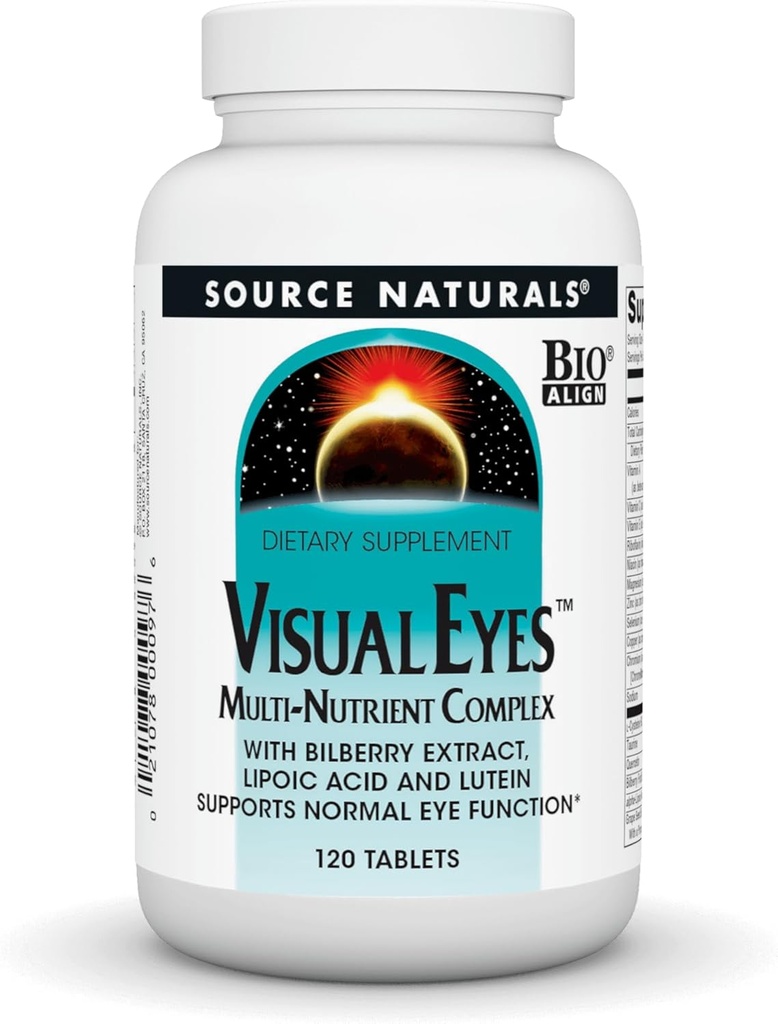 Source Naturals Visual Eyes Dietary Supplement - Multi-Nutrient Complex with Bilberry Extract, Lipoic Acid and Lutein - 30 Tablets 6
