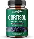 Cortisol Health & Support for Hormone Balance, Sound Sleep, Focus, Mood & Stress support - Contains Ashwagandha, L-theanine, Rhodiola Rosea Root Extract - Gluten free, Vegan, Non-GMO - 60 capsules. 2