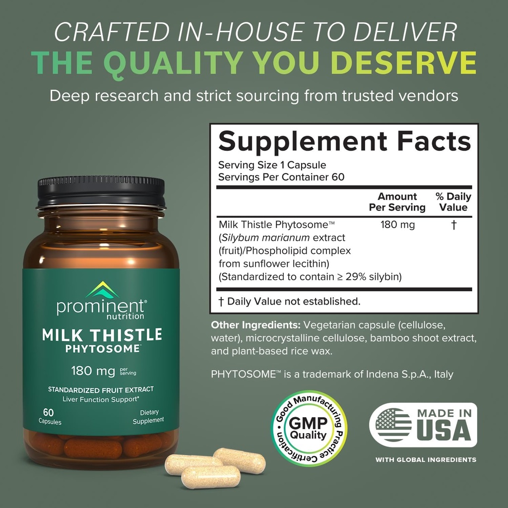 Prominent Nutrition Antioxidant Support Bundle - Ginkgo Biloba Supplement & Milk Thistle Phytosome Supplement 6