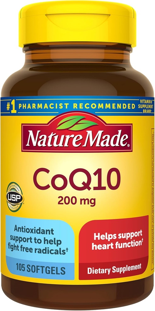 Nature Made CoQ10 200 mg Softgels (40 Count) (Pack of 3) 3