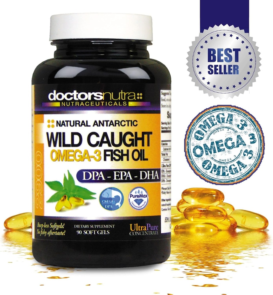 Natural Wild Caught Omega 3 DPA-EPA-DHA Fish Oil - 90 Softgel 6