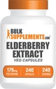 BulkSupplements.com Elderberry Capsules - Sambucus Elderberry Supplements, for Immune Support - Vegan, 1 Capsule per Serving, 240 Veg Capsules (Pack of 1) 2