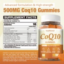 2 Pack 500MG Coq10 Gummies - 3X Better Absorption, Plus Omega-3, Magnesium, Vitamin B3 & Zinc - Coenzyme Q10 Supplements for Heart Health, Cellular Energy & Antioxidant, Vegan, 120 Counts 3