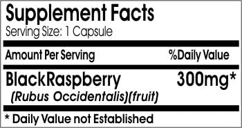Black Raspberry 300mg ~ 90 Capsules - No Additives ~ Naturetition Supplements 3