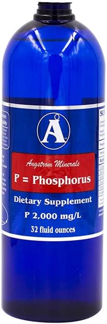 Phosphorus Supplement - Angstrom Minerals Liquid Ionic Phosphorus 2000ppm - 32oz 2