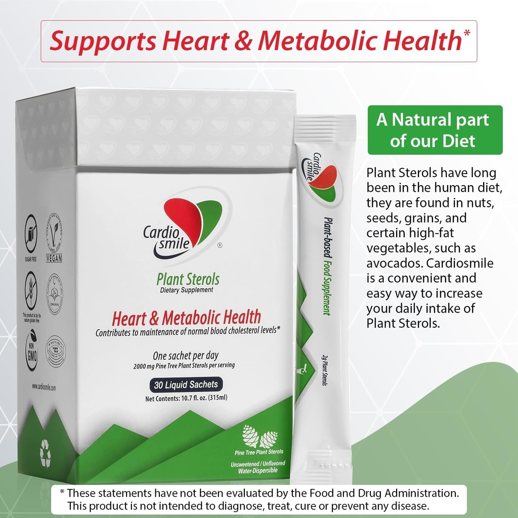 2000mg Plant Sterols Supports Healthy Cholesterol Levels with 1400mg beta-Sitosterol for Heart & Metabolic Health Support, 90 Day Supply in Single Use Liquid Packets 3