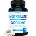 L Citrulline 3000mg Supplément (240 Capsules) Support L Arginine et pilules à oxyde nitrique - L-Citrulline pour les hommes et les femmes - Récupération musculaire et supplément de pompe - 3ème partie testé, végétalien, non-OGM - USA Made