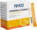 NYO3 Liposomale vitamine C Poeder, Ondersteunt Immuun Systeem & Collageen Booster, Krachtig Antioxidant, Verbeter huidgezondheid, Glutenvrije, Hoge Absorptie Vitamine C, 500mg, 30 Tellen