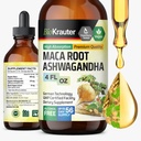 BIO KRAUTER Maca Root and Ashwagandha Tinctuur - Maca & Ashwagandha Supplements for Men & Women - Adaptogenic Liquid Supplement for Mood Support - Alcohol and Sugar Free Vegan Drops 4 Fl.Oz.