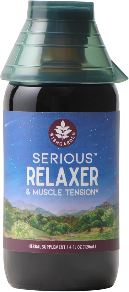 WishGarden Herbs Serious Relaxer & Muscle Tension - All-Natural Muscle Relaxation Herbal Supplement met Wild Slape & Wood Betony, lost spierspanning, ontspannen spieren & spierproblemen, 4oz
