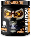 JNX SPORTS La Malédiction ! Poudre de pré-entraînement pour hommes et femmes, caféine, bêta-alanine, créatine, L-Citrulline, 50 portions, orange mango-arôme – Boost Energy, Strength & Focus