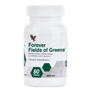 Forever Living - Fields of Greens, Green Superfood Supplement met gerstgras, tarwegras, en Alfalfa om te reinigen en alkaliseren, 80 tabletten