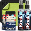 Koala Eyeglass Lens Cleaner Spray Kit 2x Glazen Cleaner Bottle + (2x) Microfiber Kleding 