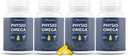 Physio Omega 2400mg Visolie met Omega 3 Fatty Acid Supplement - Hart & Brain Health Supplements voor volwassenen - Niet-GMO, Burpless, Lichte Citrus smaak, Duurzaam Bron - 240 Softgels