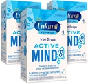 Enfamil Fer-In-Sol Iron Supplement Drops voor zuigelingen en peuters, ondersteunt de ontwikkeling van hersenen, 50 ml druppelfles, verpakking van 3