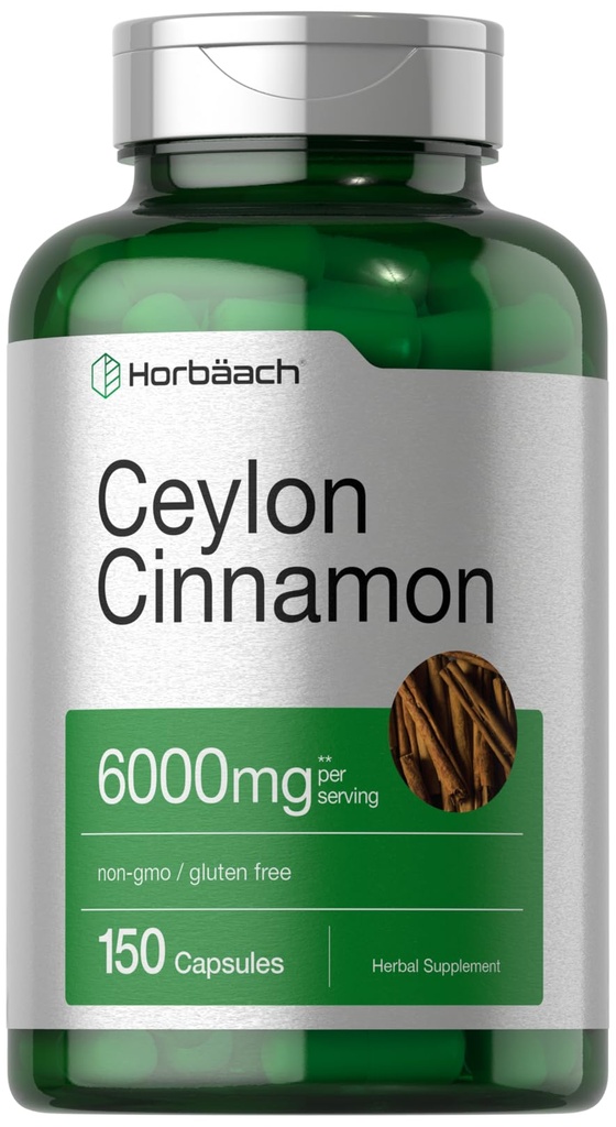 Horbäach Ceylon Cinnamon Capsules 6000 mg