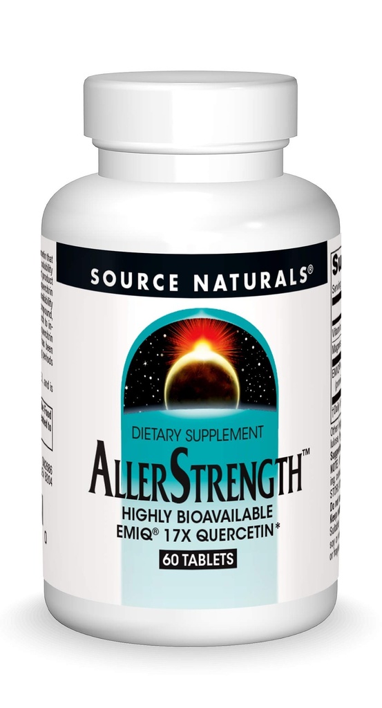 Source Naturals AllerStrength Soutien immunitaire saisonnier à action rapide - Quercetin hautement biodisponible* - 60 comprimés