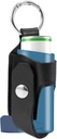 Support d'inhalateur d'asthme pour Inhalateur en cuir PU en forme de L Mini Holster de protection pour adultes et enfants,Boîtier de transport avec pince à carabines (Inhalateur non inclus) (Noir)
