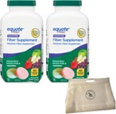 Equate Daily Fiber Sugar Free Prebiotic 90 Kauwtabletten (2 verpakkingen) Bundel met herbruikbare voedselpouch