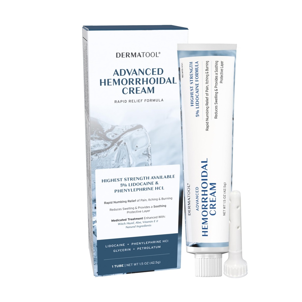 Aambeibehandeling - Geavanceerde aambei crème 5% lidocaïne en fenylefrine - aambeikrimpbehandeling - snelle verlichting van pijn, zwelling, bloeding, jeuk en brand - fissure & aambeien