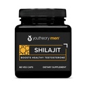 Youtheory Men's Shilajit - 250 mg Shilajit Capsules - Energy Supplement - Ondersteunt uithoudingsvermogen en duurzaamheid* - Gluten, zuivel en sojavrij - 60 Veg Capsules
