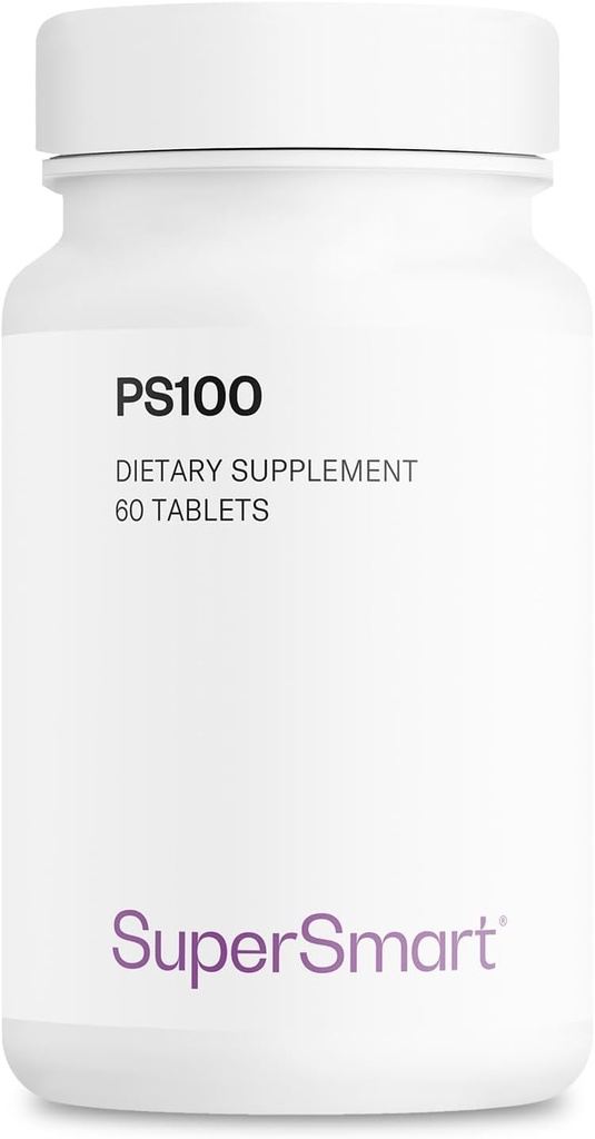Supersmart - Supplément PS100 300mg par jour (Phosphatidylserine) - Santé du cerveau et protection - Soutien mémoire