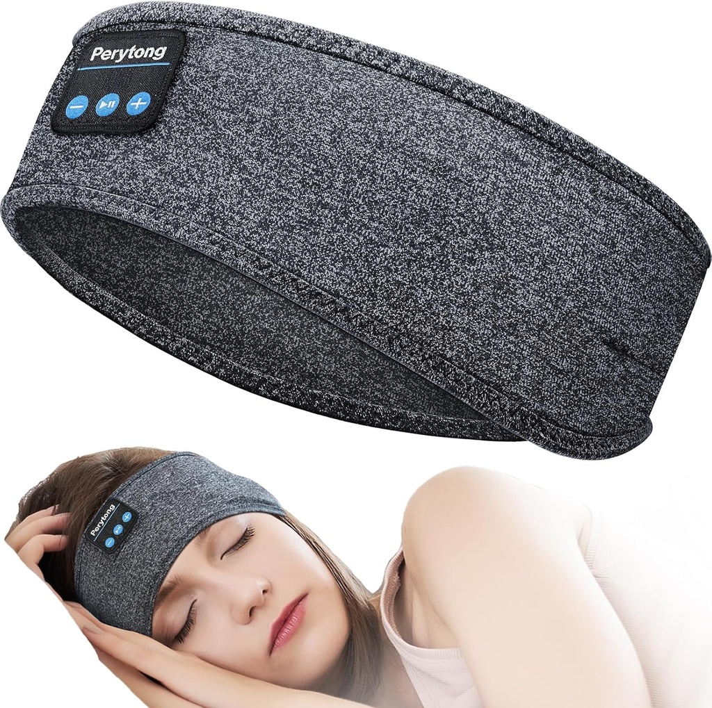 Perytong Slaapkoptelefoons Bluetooth Headband, Sports Draadloze oortelefoons Muziek Slapen oordopjes met HD Stereo Spreker voor mama Vrouwen Mannen Tiener Running Cool Gadgets Unieke Gifts