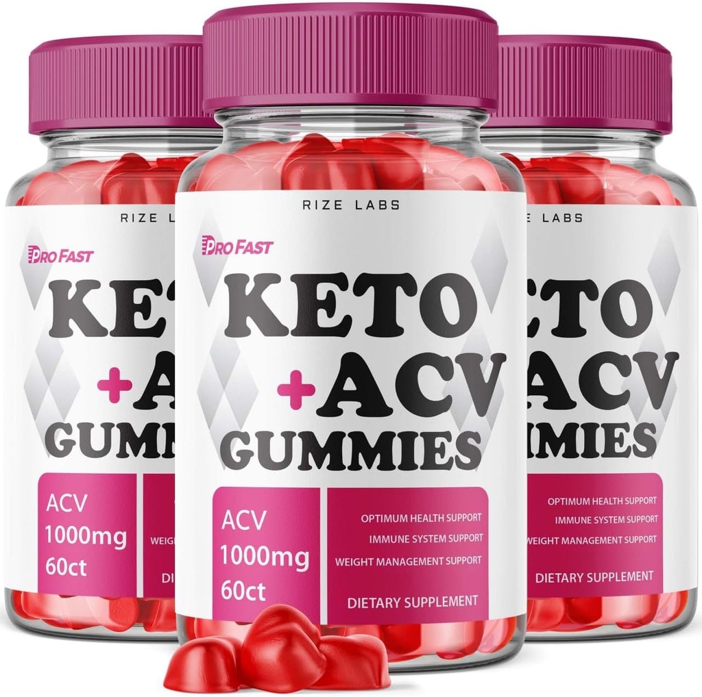 rize labs - Pro Fast Keto+ACV Gummies for Advanced Weight Loss, All Natural Keto Plus Apple Cider Vinegar 1000mg Supplement, helpt bij het verminderen van buikvet, voor extra sterkte (180 Gummies)