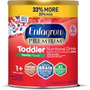 Enfagrow Premium Peuter Voedingsdrank, Natuurlijke Vanille Smaak, Omega-3 DHA voor Hersenondersteuning, Prebiotica & Vitaminen voor Immune Health, Non-GMO, Powder Can, 32 Oz (pakket van 1