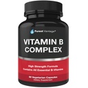 Vitamine B Complex Vitaminen B12, B1, B2, B3, B5, B6, B7, B9, Foliumzuur - Super B Complex Vitaminen voor vrouwen, mannen, volwassenen - 90 Vegetarische Capsules