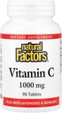 Natuurlijke factoren - vitamine C 1000mg, met bioflavinoïden en rozenbottels, 90 tabletten