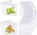 Nuanchu 200 stuks pil zakken Set Herbruikbare rits pil Baggies Clear Plastic Self Sealing Travel Medicine Organizer Opslag met schuif slot voor de geneeskunde en kleine items