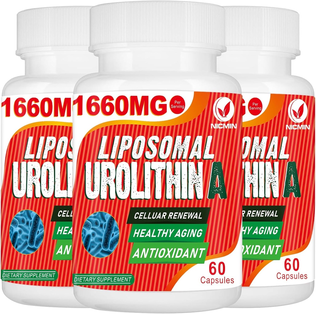 1660MG Urolithine A Supplement - Liposomale Urolithine 180 Capsules