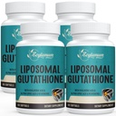 2400 MG Liposomale Glutathion Softgels, Max Absorptie, Active Form L-Glutathione Reduced (GSH), with Hyaluronic Acid, Resveratrol, Master Antioxidants for Detox, Brain, Immune System, 240 Softgels