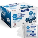 MED PRIDE Steriele alcohol Prep Pads, Antiseptisch, 70% isopropyl, individueel verpakt, Medical Grade 2 Ply Wipes (200 Tellen (pakket van 1) Wit)