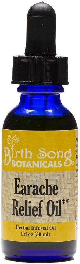 Geboorte Song Botanicals plantaardige oorolie, natuurlijke oordruppels, gemengd met knoflook en mullein bloemen, voor zwemmers en wasverwijdering kinderen, volwassenen, baby, 1oz fles