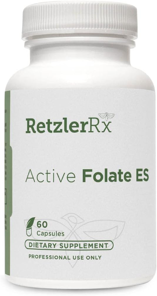 HormoneSynergy Active Folaat ES - 5-MTHF - 10.000 mcg (10 mg) per portie - 5-MTHF (als 5-methyltetrahydrofolaat) - Bioactive Folaat als Quatrefolic® - 60 Veg Caps