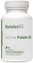 HormoneSynergy Active Folaat ES - 5-MTHF - 10.000 mcg (10 mg) per portie - 5-MTHF (als 5-methyltetrahydrofolaat) - Bioactive Folaat als Quatrefolic® - 60 Veg Caps
