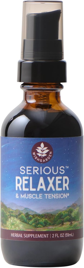 WishGarden Kruiden Serious Relaxer & Muscle Spanning - All-Natural Muscle Relaxation Herbal Supplement met Wild Slape & Wood Betony, lost spierspanning, ontspannen spieren & spierproblemen, 2oz